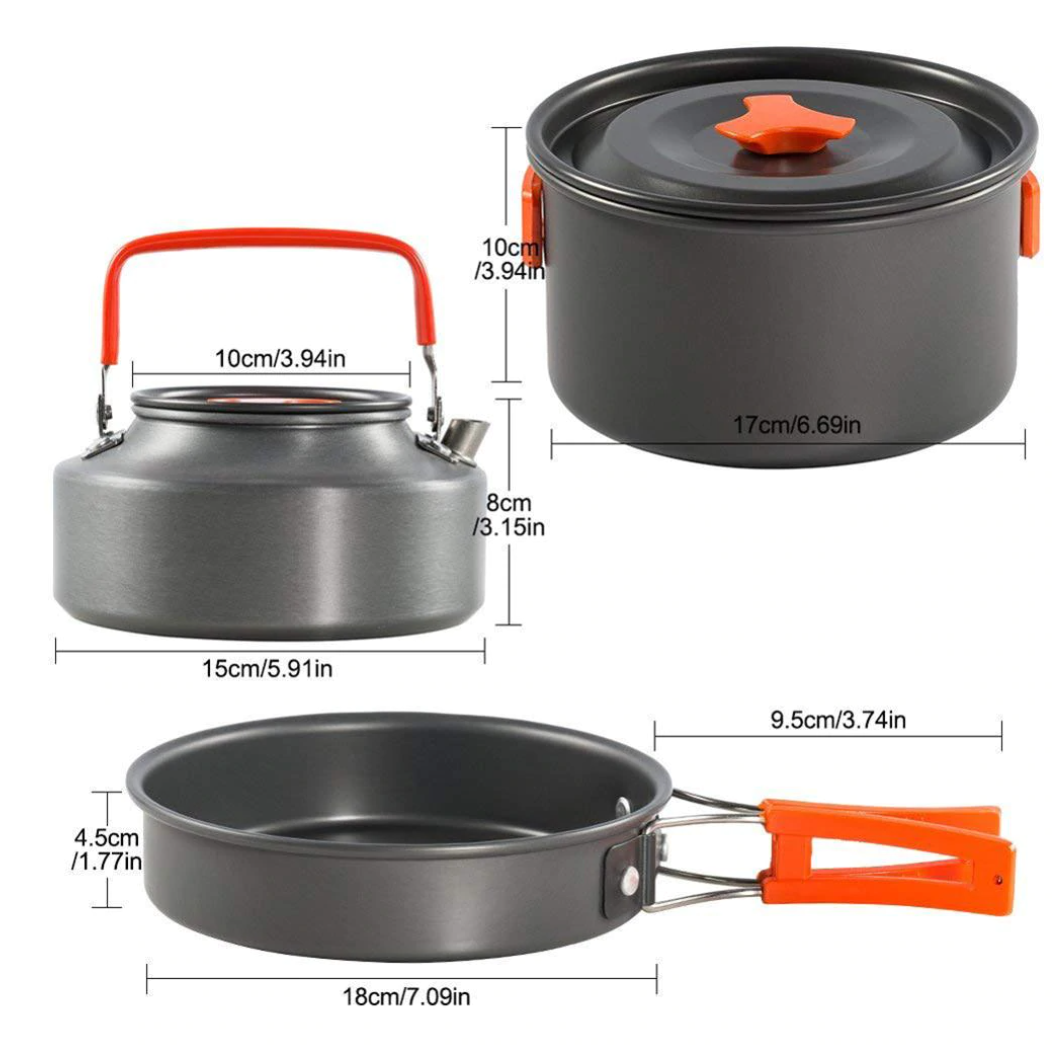 camping non stick cooking set