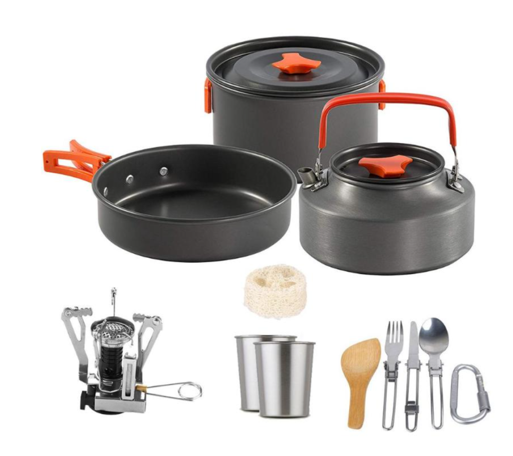 camping non stick cooking set